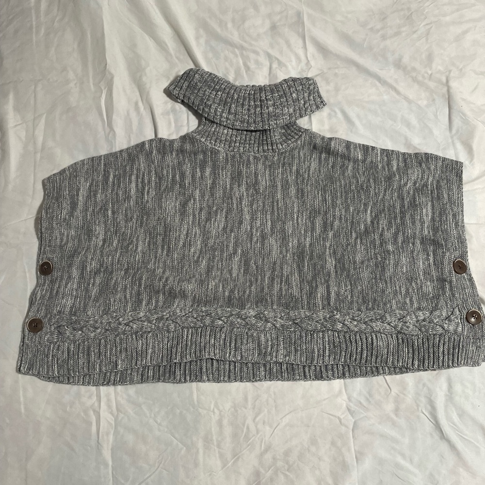 gap kids turtle neck knit poncho/pullover